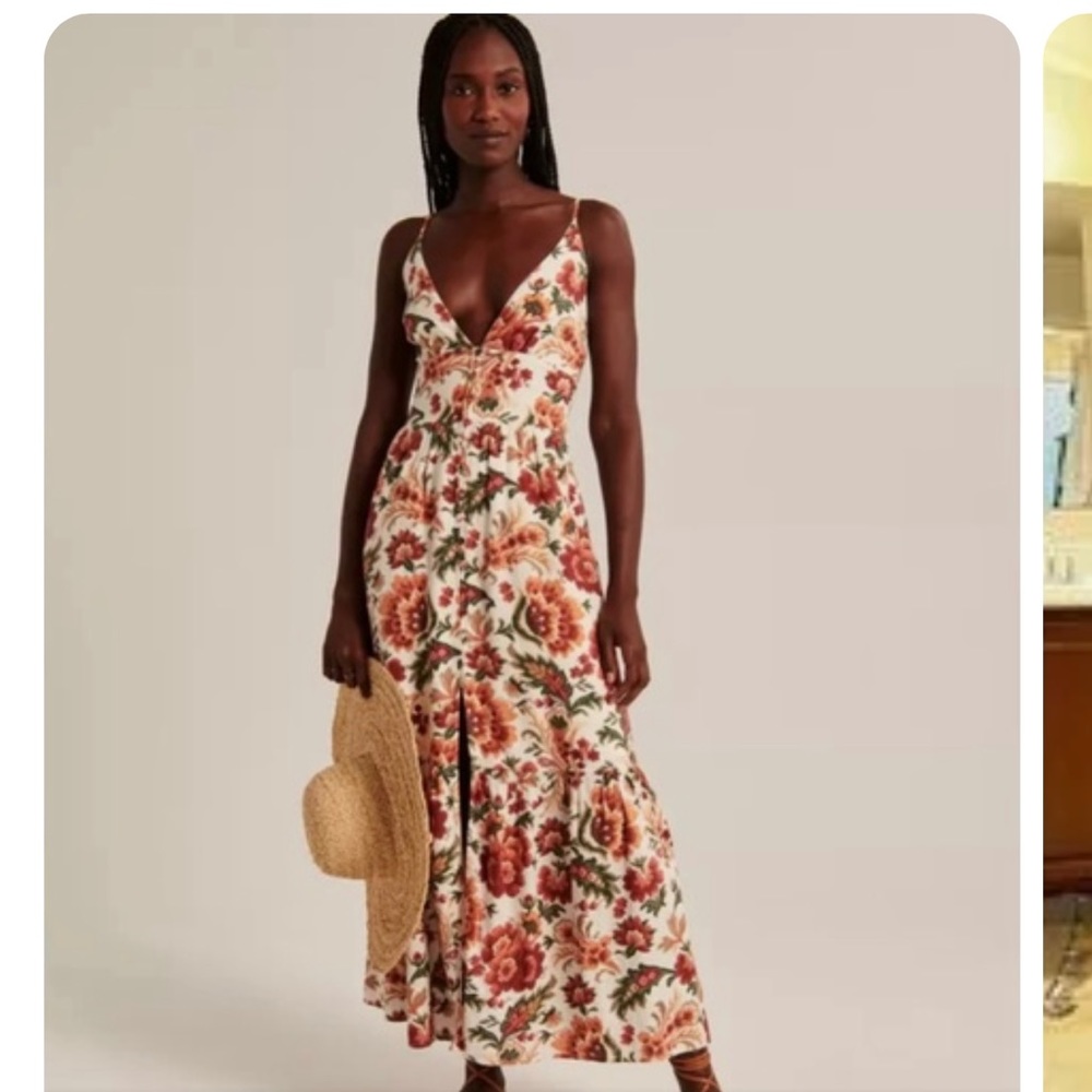 Abercrombie maxi button through vacation dress